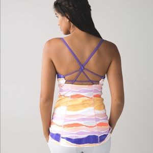 Lululemon Dancing Warrior Tank Bleacher Stripe